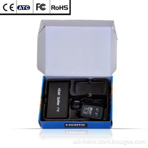3D hdmi splitter 4 ways, enhance HDMI input signal